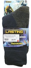 Ladies SOCKS Blue Grey Insulated THERMAL Sportwear | Small