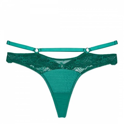 Dita Von Teese Madame X Thong Emerald Green size UK10 Small NWT 