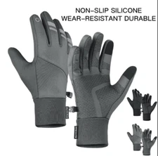 Winter Warm Mens Gloves Windproof Touch Screen Waterproof Driving Cycling Gloves