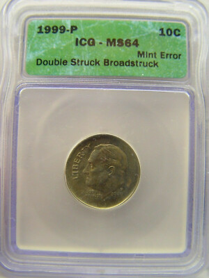 1999-P 10 Cent Double Struck (MS-64) - Lot Book End