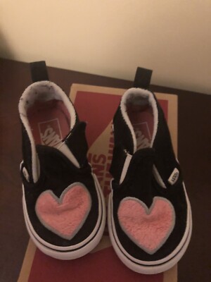 pink fur slip on vans