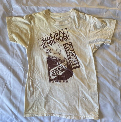 VTG 1980s World Tour Promo SUICIDAL TENDENCIES T-Shirt OLYMP 1980s vintage concert t-shirt, vintage, single stitch, B+ condition