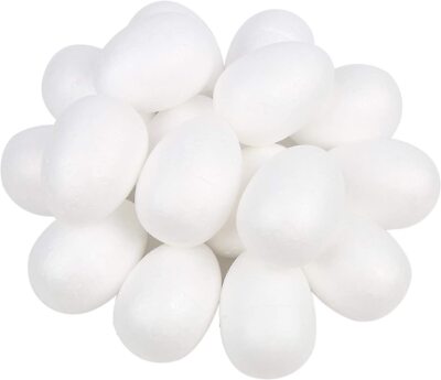 Smooth Foam Eggs Craft Supplies for Easter Hunt and Painting 2.8'' - 24 PCS