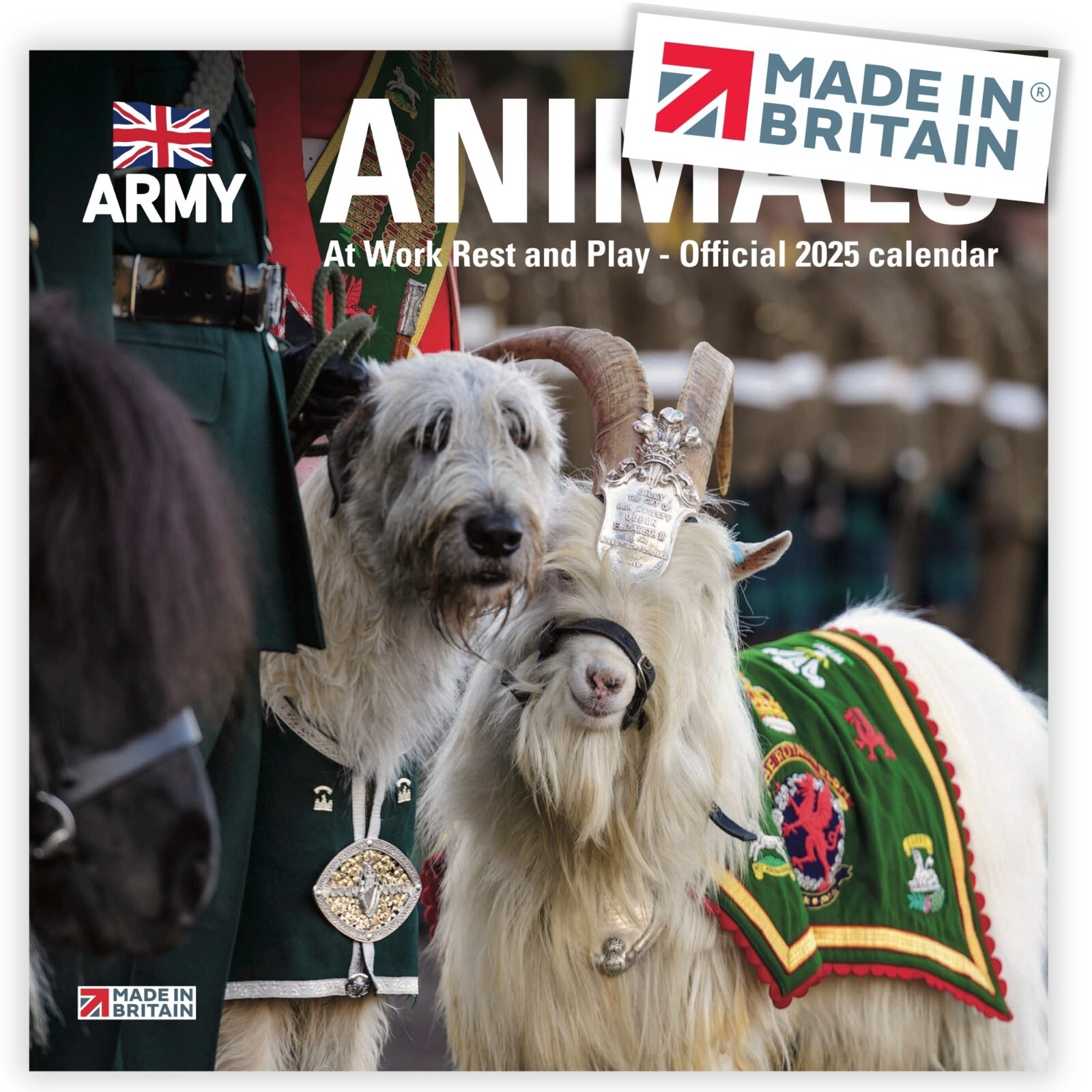 Calendar 2025 British Army Animals OFFICIAL Wall UK Holidays MADE IN BRITAIN®