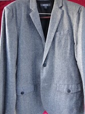 MEN'S "PROFESSOR" BLAZER JACKET SUIT COAT GRAY, BRAND KENNETH COLE REACTION L