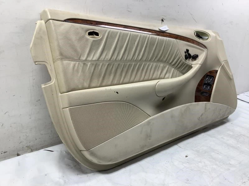 2006 MERCEDES BENZ CLK350 COUPE LEFT DRIVER DOOR TRIM PANEL W/SWITCHES&HANDLE - Image 2 of 4