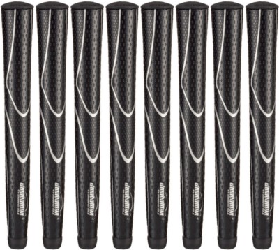 JumboMax Tour Series Golf Grips Black & Silver XL Extra Large Size - SET OF 8