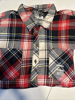 Brand New Women s Naturals Reflections Plaid Flannel Shirt Size 1X