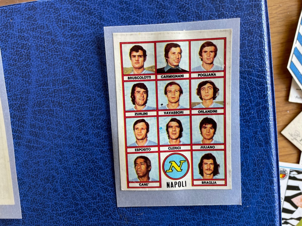 Figurine Calciatori Panini 1973/74 - Naples (Napoli) - Série Complète 18 Figurines Avec Velin