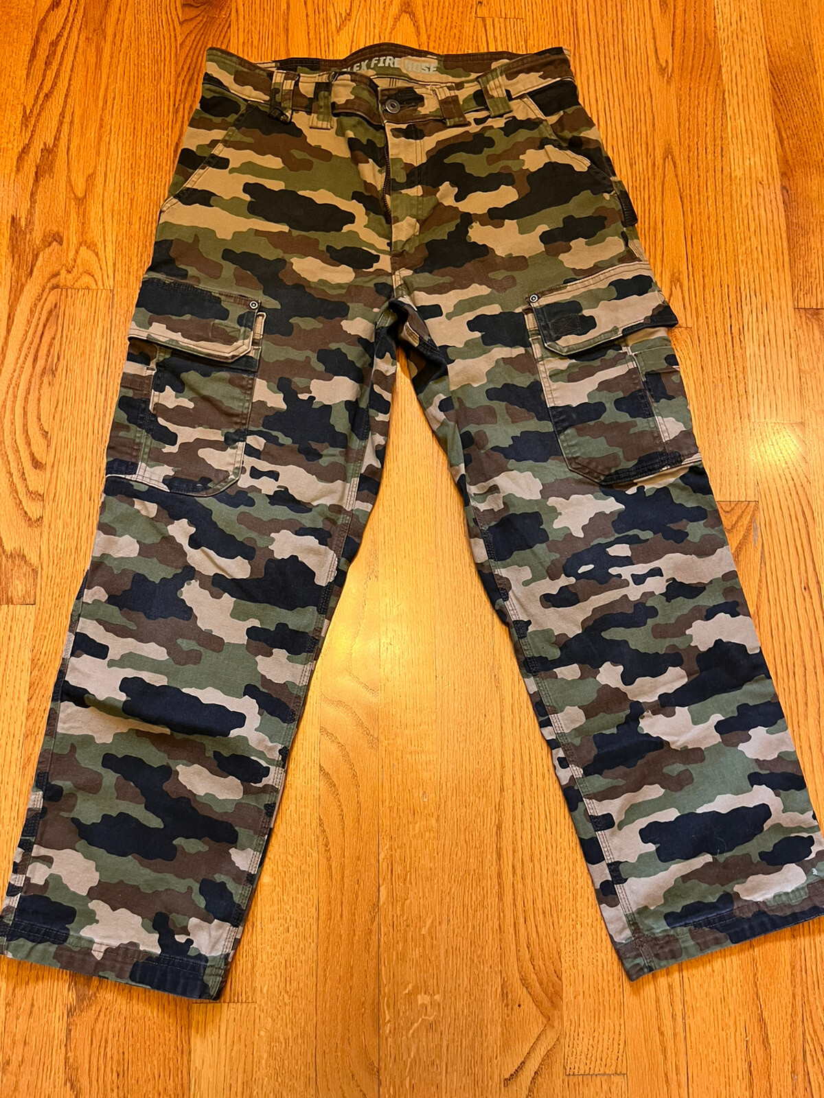 Duluth Trading Mens Camo FIRE HOSE FLEX PANTS 35x28 R… Gem