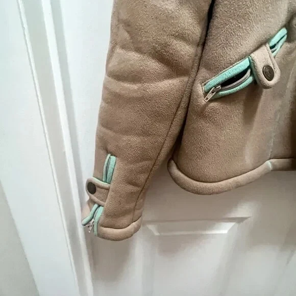 Jaqueta macia vintage marrom e azul Burton forrada de lã quente - Média - Imagem 3 de 4