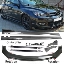 For Mazda 3 Hatchback Carbon Fiber Front Bumper Lip Spoiler 86.6 Side Skirt For Mazda 3 Hatchback Carbon Fiber Front Bumper Lip Spoiler 86.6 Side Skirt