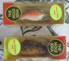 Two Vintage  Aquasonic "The Hole Idea" Chatterbox Too & Baby Noisy Fishing Lures