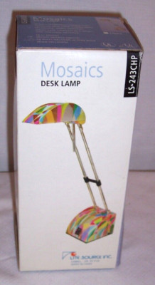 NEW ! 16.5 '' TALL MOSAICS DESK LAMP BY LITE SOURCE # LS-243CHP