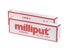 2pk Milliput Epoxy Putty - Standard (Yellow/Grey) - 113G each - MP801 x2