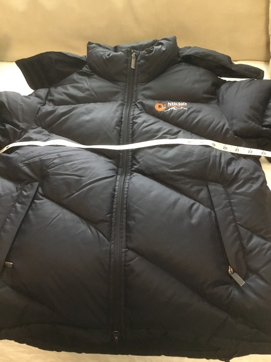 Nikko Outdoor Women Black Canadian Down Puffer Coat Medium Fit EUC View 6
