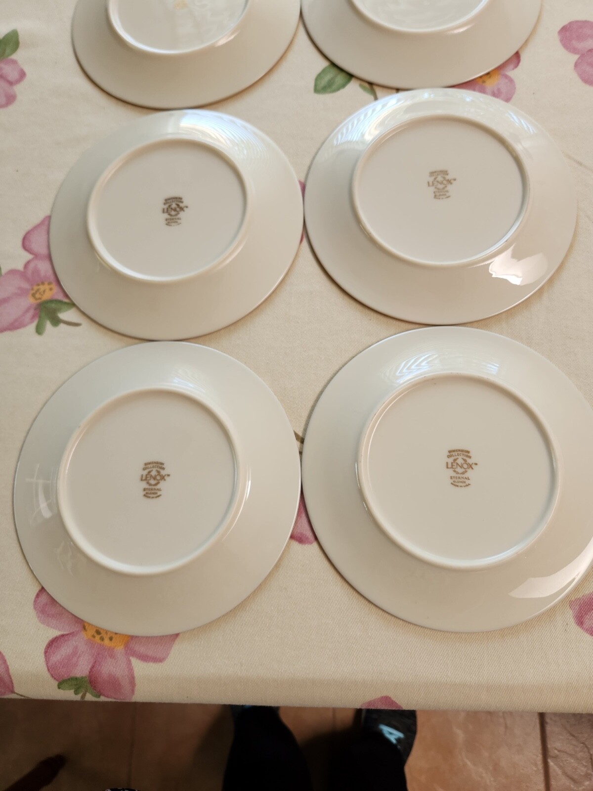 Set Of 4 Lenox Eternal Bread And Butter Plates 6 3/8" Cream with gold band, rim eBay
