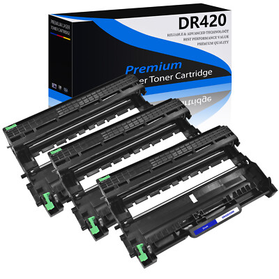3Pack DR420 Drum unit DR-420 Compatible For Brother DCP-7065DN DCP-7060D Printer