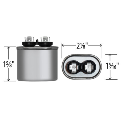 5 mfd Oval JARD Capacitor replaces Titan HD - 440v Heavy Duty Run