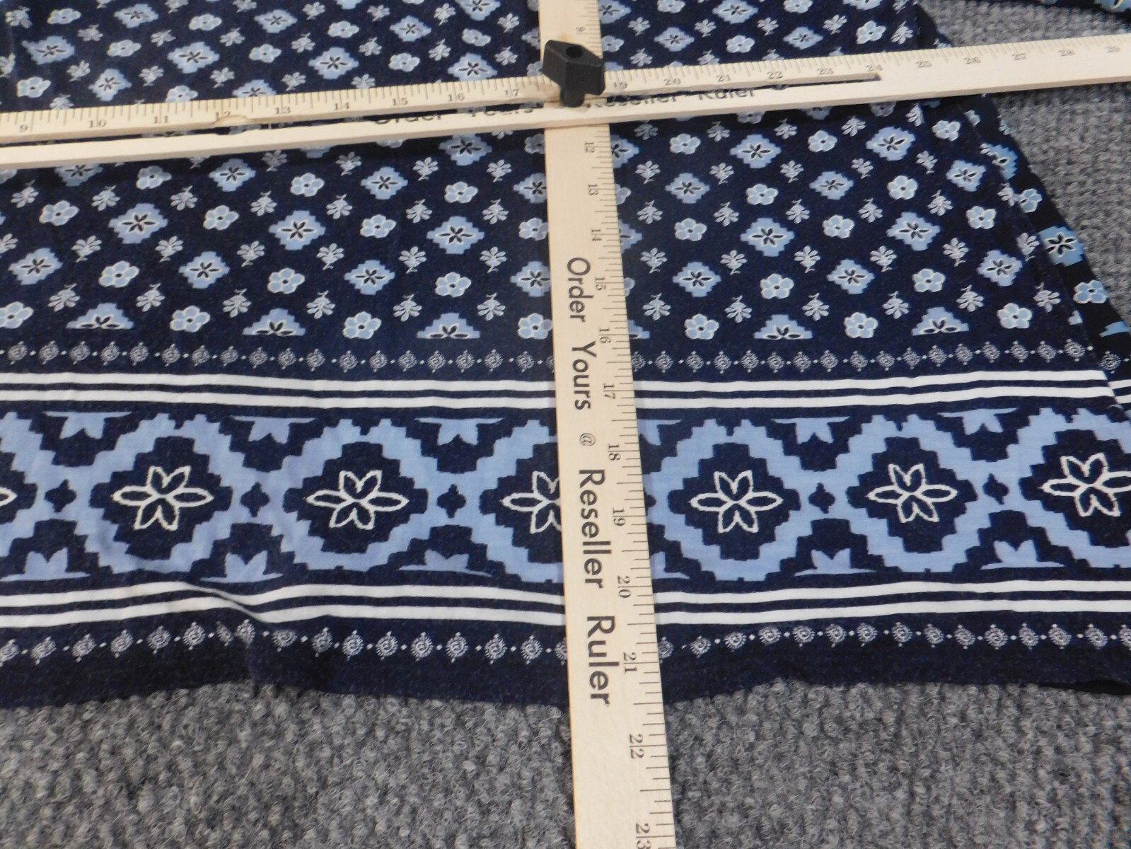 loft top medium blue geometric pullover womens ca… - image 10