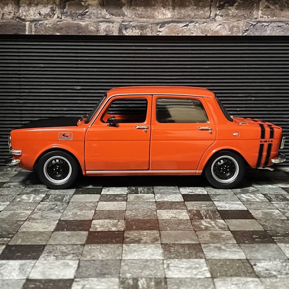 Norev 1/18 Simca 1000 Rallye1 1972 Custom Orange Diecast Model Car - Image 4 of 4