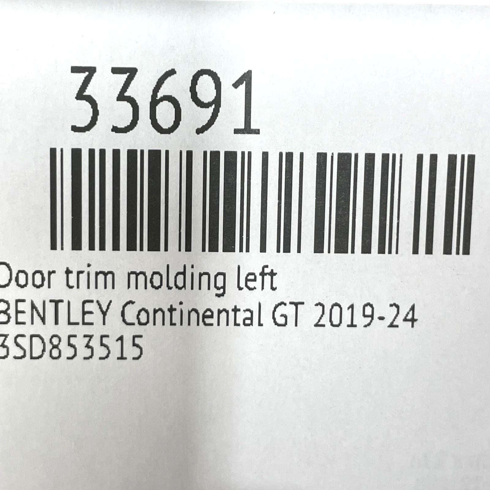 Bentley Continental GT 2020-2025 Left Moldings Set Chrome