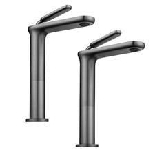 Single Handle/Hole Bathroom Sink Faucet Rv Lavatory Vanity Mixer Tap Grey 2 Pack