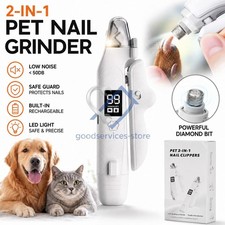 Dog Nail Clippers with Light, 2-in-1 Cat Nail Clippers Pet Nail Grinder Trimmer