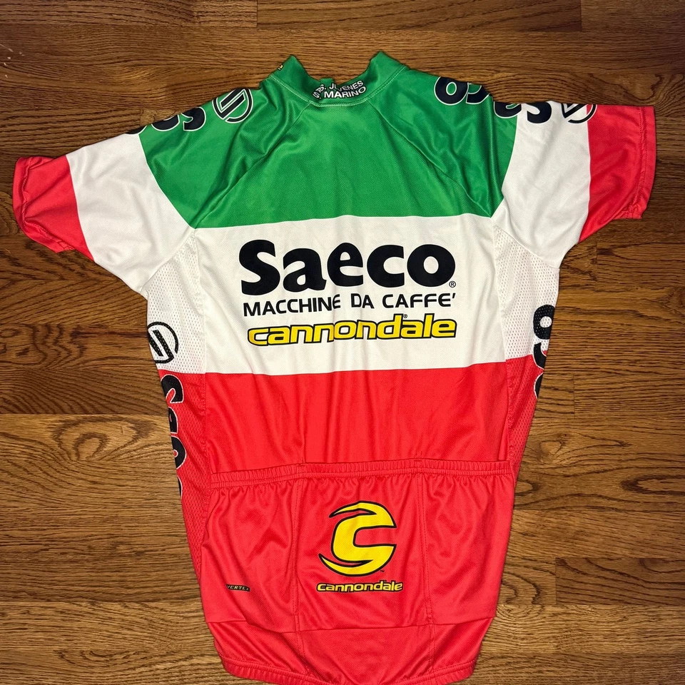 Camiseta de ciclismo Team Saeco Cannondale CIPOLLINI campeón italiano (L) #0016 Foto 2 de 4