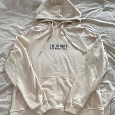 Taylor Swift The Eras Tour Women's Beige Pullover Hoodie Medium Cotton Fleece
