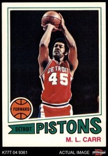 1977 Topps #47 ML Carr Pistons RC Guilford College 7.5 - NM+