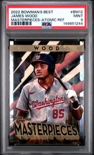 2022 BOWMAN'S BEST BOWMAN MASTERPIECES ATOMIC REFRACTOR #BM12 JAMES WOOD PSA 9