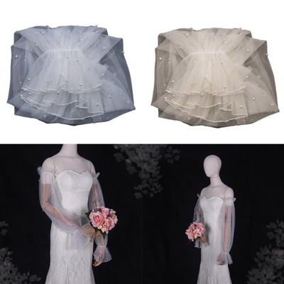 Pearl Long Arm Sleeve Gorgeous Sleeve Dreamlike Puff Sleeve Wedding Arm Decor
