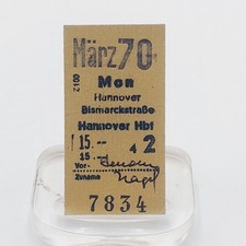 Fahrkarte  Monatskarte März 70 Mon Hannover Bismarckstraße 