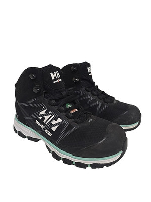 HELLY HANSEN Women's Alum Toe CP Mid Cut Work Boots HHS191010W Black/Aqua 8M