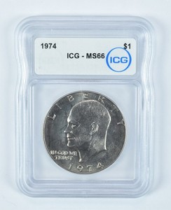 1974 Eisenhower Dollar MS66 ICG *1752