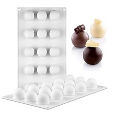 Moule à Chocolat Forme de Sphère Boule Balle 15 Cavités Moules en Silicone po...