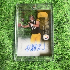 Will Howard RC Topps Signature On Card Auto Rookie Class Crystal Clear Steeler. rookie card picture