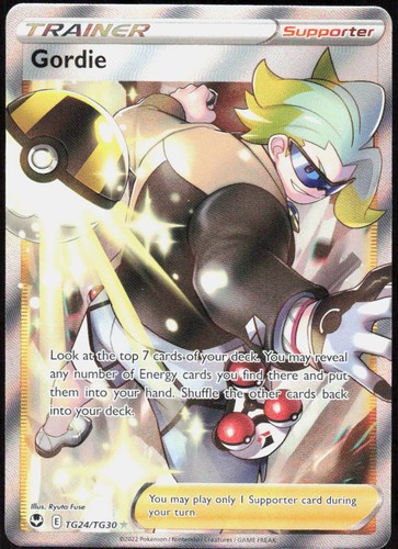 Gordie TG24/TG30 Holofoil Ultra Rare Silver Tempest Trainer Gallery NM Pokemon