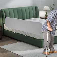 Foldable 59 inch Extra Long Toddler Bed Rail Guard for Kids Elderly Adjustable