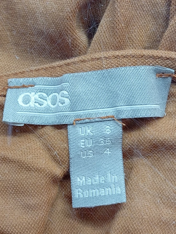 ASOS Vestido tipo overol Mujeres Vestido Talla EU 36 naranja claro look casual - Imagen 4 de 4