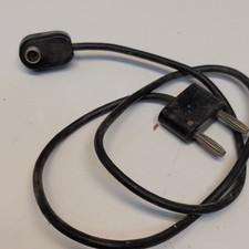 Black PC Female Flash Sync Cord Cable w/ 2-Prong Plug for Camera Flash, Non-TTL