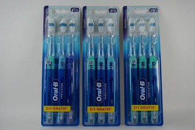 9x  Oral-B Indicator 1 2 3 Zahnbürste Mittel Hart Handzahnbürste Medium Borsten