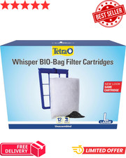 TETRA WHISPER BIO-BAG DISPOSABLE FILTER CARTRIDGES UNASSEMBLED LARGE 12 PACK New