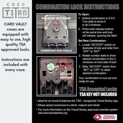 Vault Trading Card Storage Box - Lockable Sports Cards Hard Case