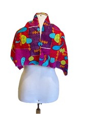 H80 Vintage Style Colorful Paisley Patchwork Scarf Lightweight Square Scarf