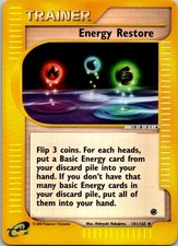 Energy Restore 141/165 Uncommon Expedition Base Set Pokemon Reverse Holo NM on eBay