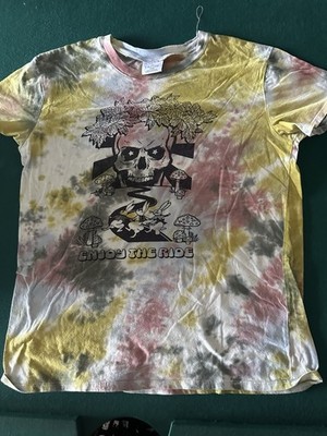 Psychedelic Skull Mushroom Shirt Women s Sz Large