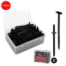 150x Upgrade Nylon Universal Cable Tie Buckle T Style Heavy Duty Zip Ties Holder