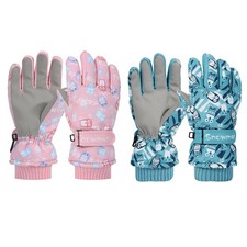 Ski Snowboarding Gloves Kids Windproof Winter Warm Thermal Snow Outdoor Mittens
